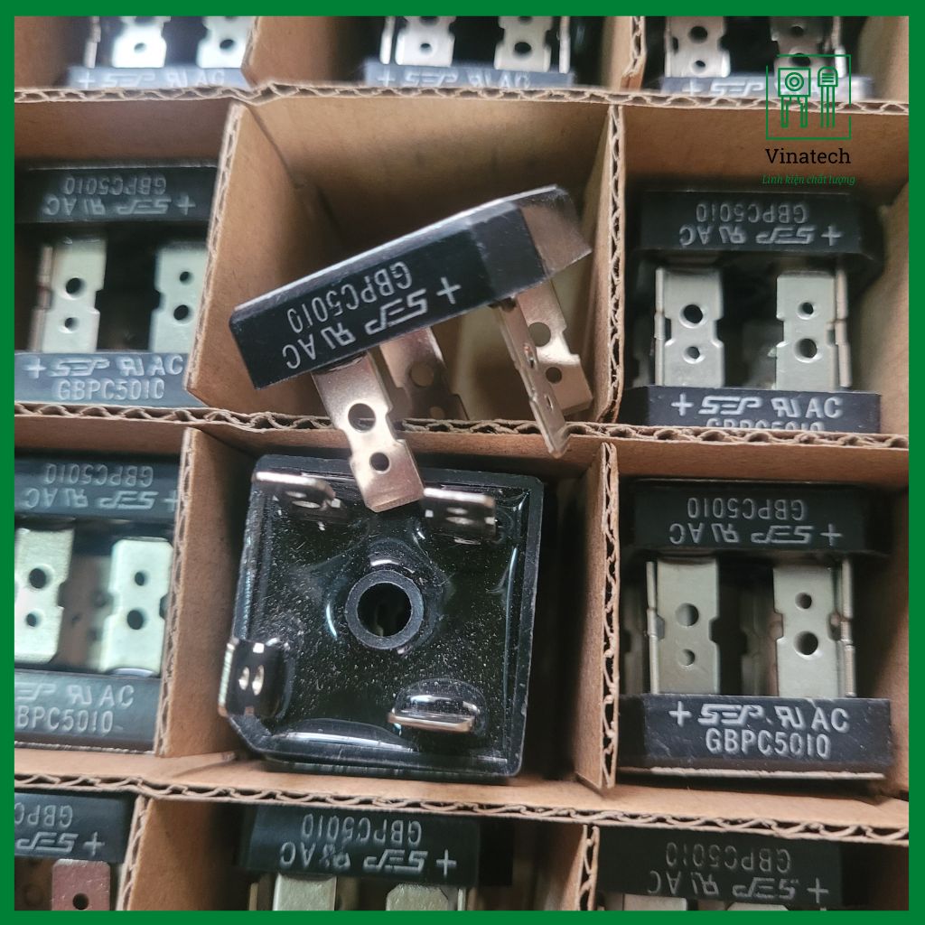 10 diode cầu chỉnh lưu gbpc 5010 diode cầu 4 chân 50a 1000v hàng mới vinatech
