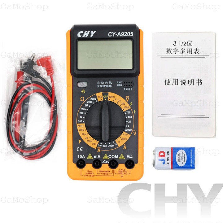 [HCM]Đồng hồ vạn năng số CHY CY-A9205  kèm Pin Digital multimeter