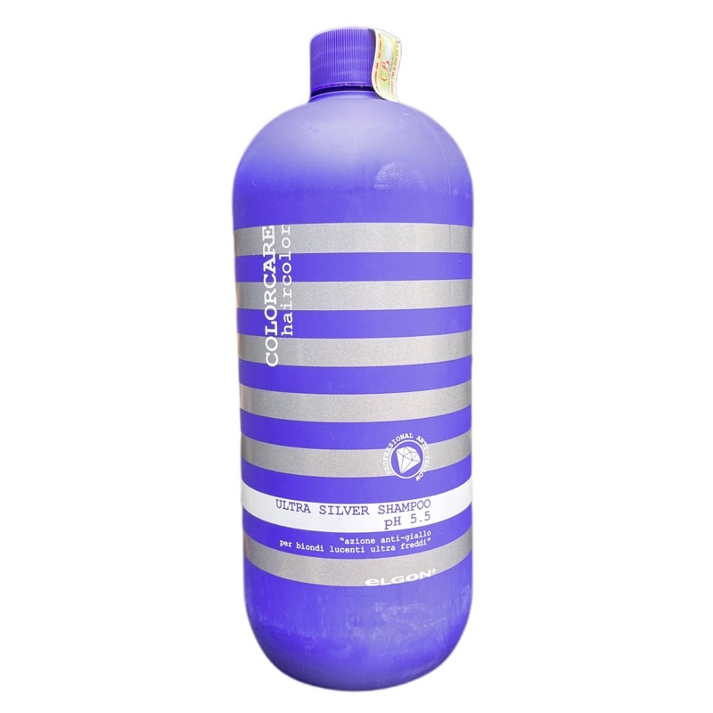  Dầu gội tím khử vàng dành cho tóc tẩy bạch kim Elgon Colorcare Silver Shampoo 1000ml   New 2022   