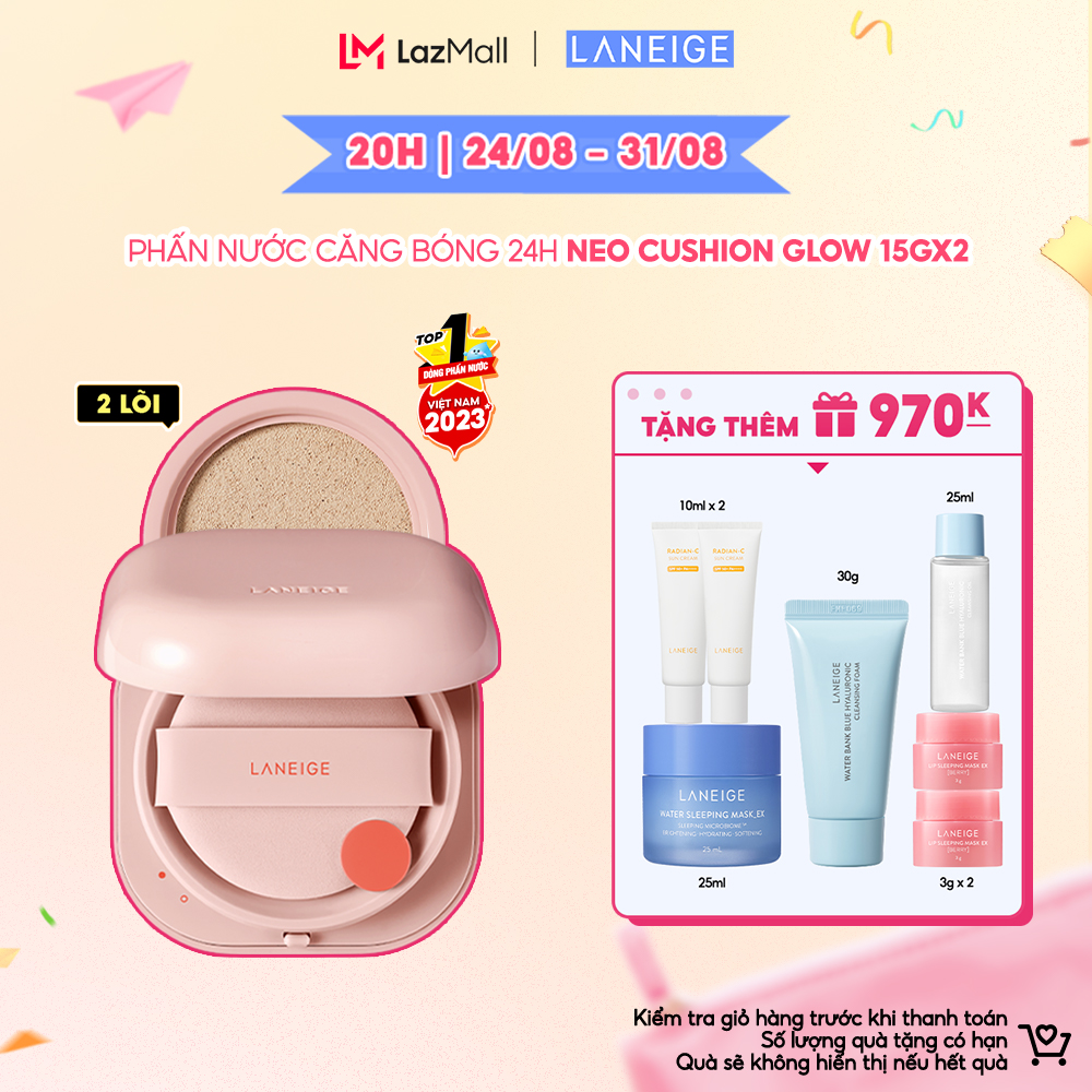 Phấn Nước Cho Lớp Nền Căng Bóng Tự Nhiên 24H Laneige Neo Cushion Glow 15G+ Kèm Lõi