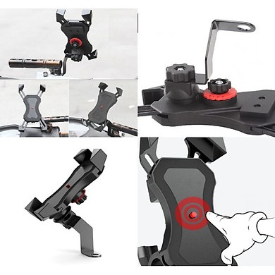 Kẹp điện thoại gắn xe máy 4 cạnh ⚡siêu sale⚡ chống run tuyệt đối