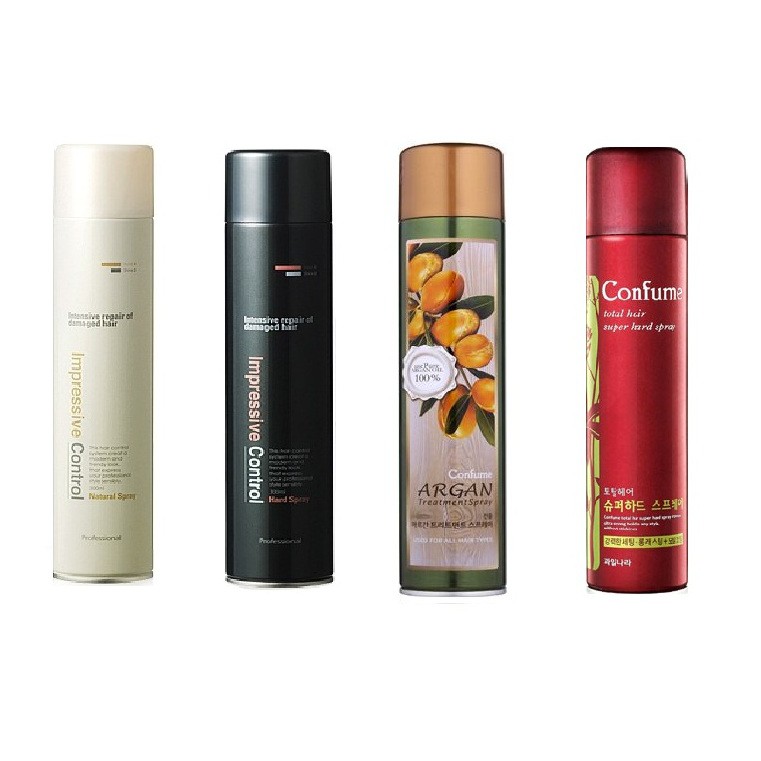 Gôm xịt tạo kiểu tóc Mugen Hàn Quốc 300ml - Hàng chính hãng +  Argan xanh- Gôm mềm