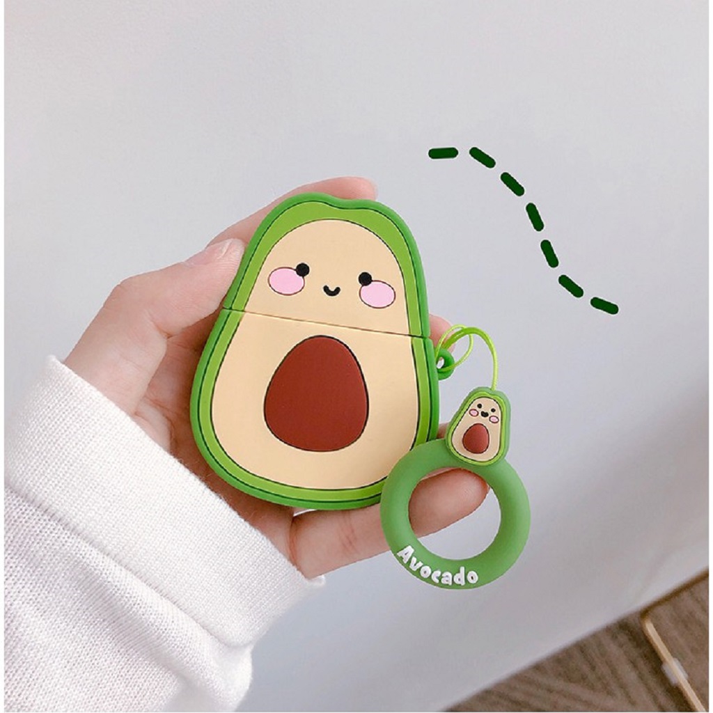 Airpods case quả bơ xinh case tai nghe không dây Airpods 1/ 2/ 3/i12/ pro- tuấn phụ kiện, dùng làm hộp đựng tai nghe bảo vệ tai nghe tốt hơn, giúp bảo vệ tai nghe không bị