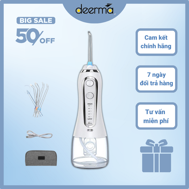 MÁY TĂM NƯỚC H20FLOSS HF-6P BẢO VỆ HÀM RĂNG CHẮC KHỎE ( HF-6P/HF-10 Mini/ Rulax RL16) - HÀNG CHÍNH HÃNG