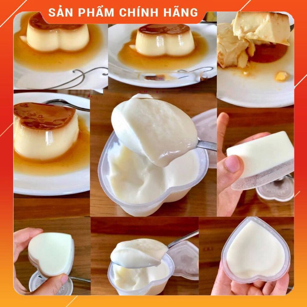 Hộp Caramen Trái Tim / Hộp Làm Bánh Flan Trái Tim Có Nắp