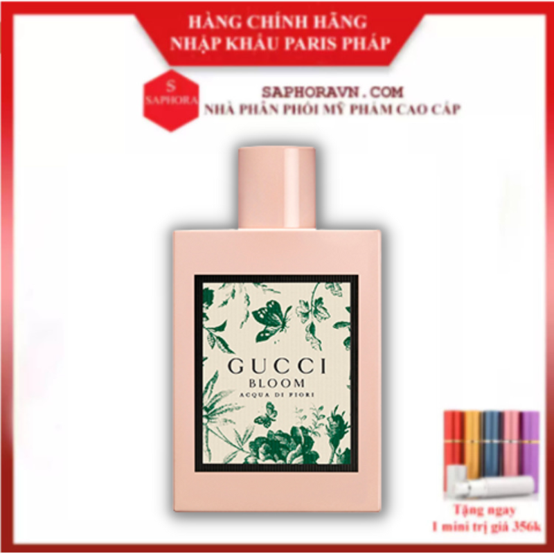 Nước hoa Gucci, Nước hoa nữ Gucci Bloom Acqua Di Fiori 100ml - Nước hoa cao cấp, Nước hoa hương tươi mát, Nước hoa lưu hương đến 8h
