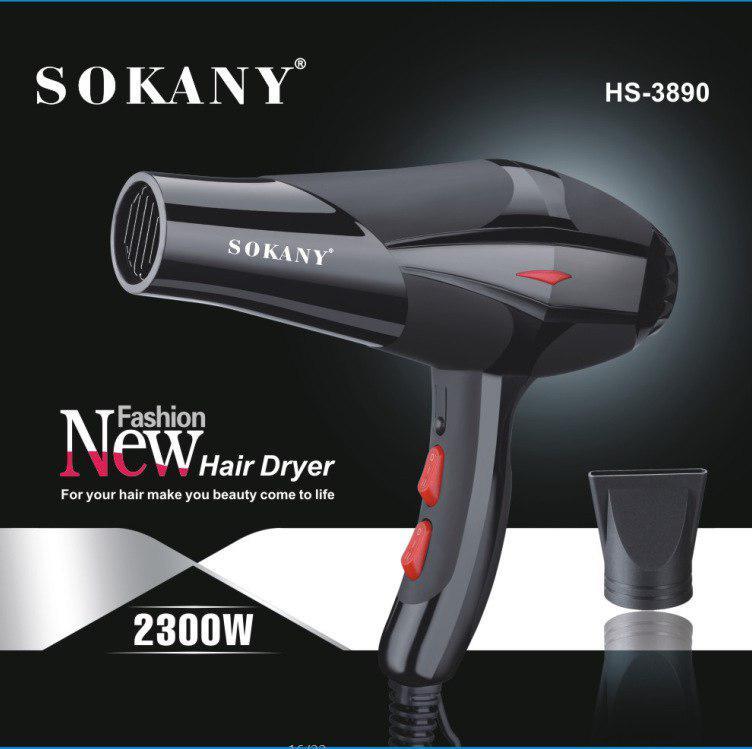Máy sấy tóc SOKANY 3 chế độ công suất lớn 2300W chuyên dụng trong salon, không gây hư tổn cho tóc [ BẢO HÀNH 12 THÁNG ]
