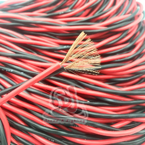 Dây loa đồng xoắn đỏ đen 2x1.0mm, dây mạch phân tần loa, bass loa, loa treble