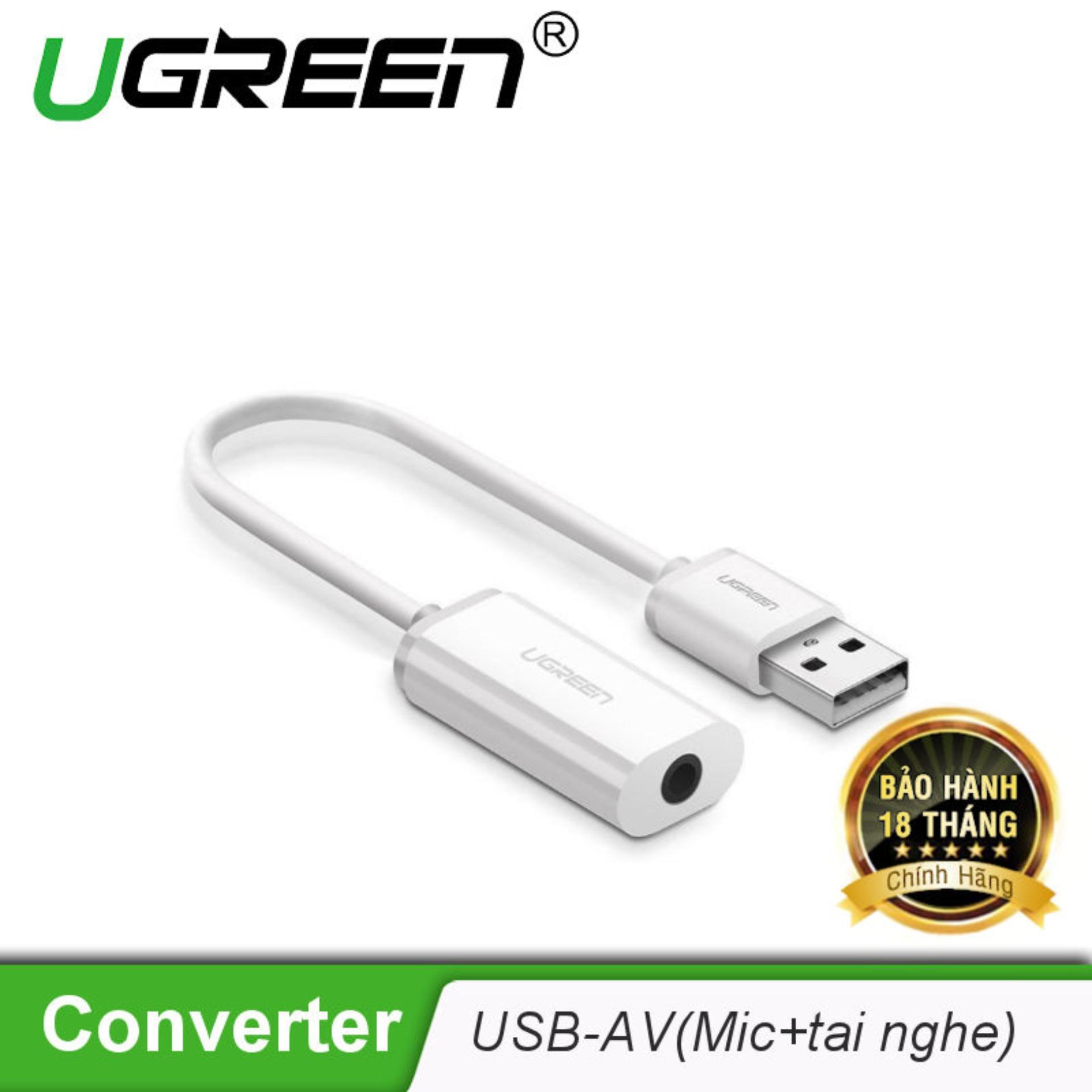Card sound usb 2.0 to 3.5mm ugreen 30712