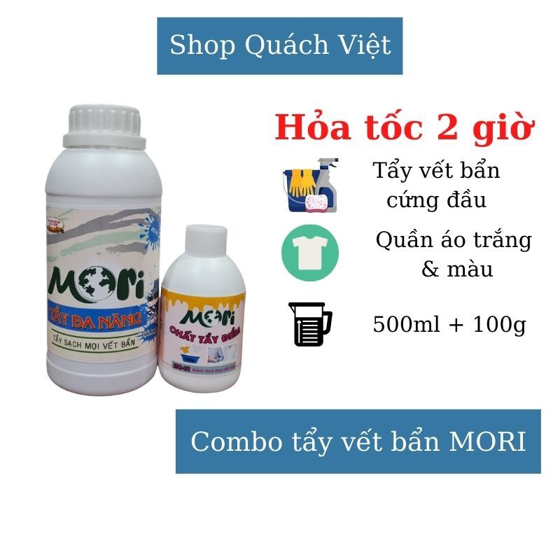 Tẩy vết bẩn cứng đầu trên quần áo MORI, đánh bay các vết thức ăn và đồ uống lâu ngày trên quần áo