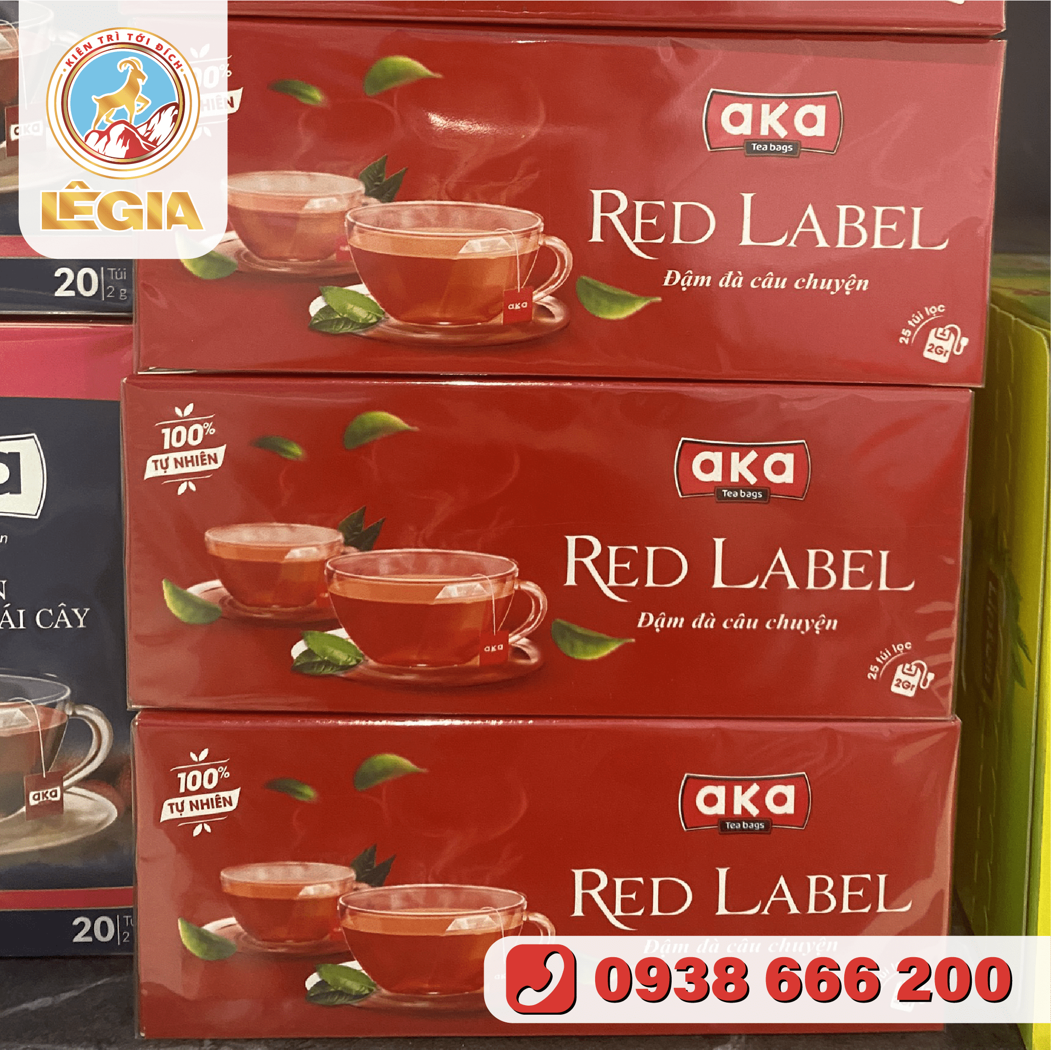 Hồng trà túi lọc aka red label 50g