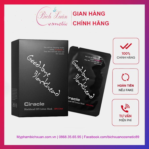 Mặt nạ đẩy mụn đầu đen goodbye blackhead ciracle (1 miếng)