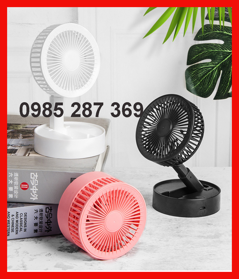 Quạt tích điện mini ⚡️𝐅𝐑𝐄𝐄 𝐒𝐇𝐈𝐏⚡️quạt mini tích điện để bàn gấp gọn tiện dụng 3 cấp độ , siêu mát- usb fan a9