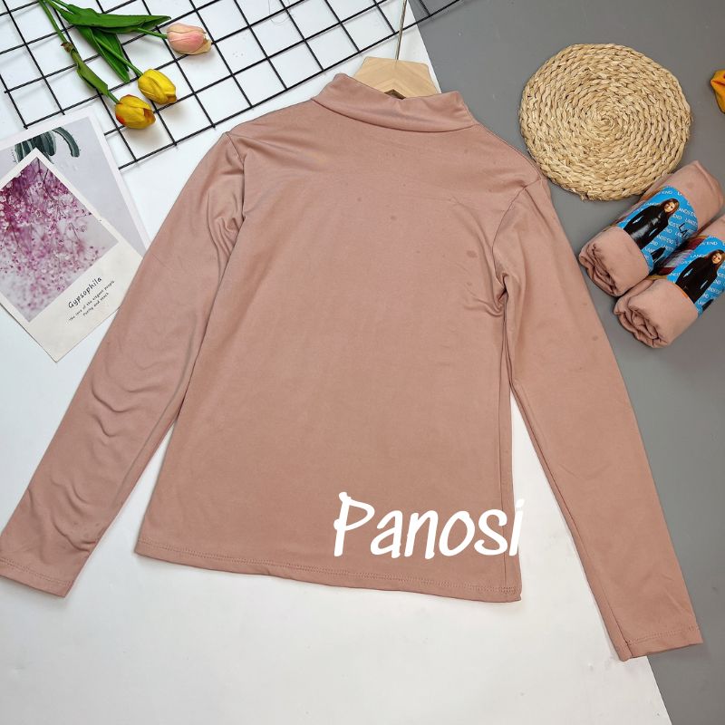 Áo giữ nhiệt nữ cổ cao 3cm áo thu đông nữ siêu co giãn, mặc thoải mái Panosi - A510