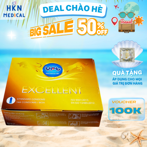 Bao cao su gia đình cao cấp VRT Excellent - Hộp 144 cái