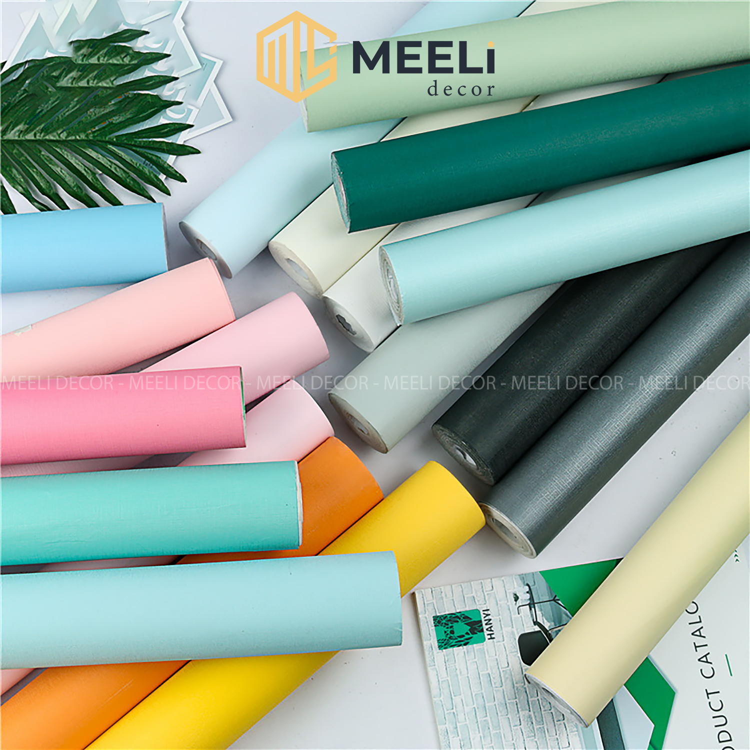 [Cuộn 60cm] Giấy dán tường trơn màu pastel Meeli Decor decal dán tường phòng ngủ, kt 3m x 60cm, ME15