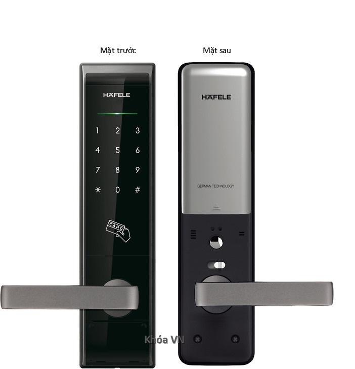 [HCM]Khóa từ Hafele gồm chức năng khóa bằng thẻ từ bằng mã số bằng chìa cơ xuất xứ Hàn Quốc