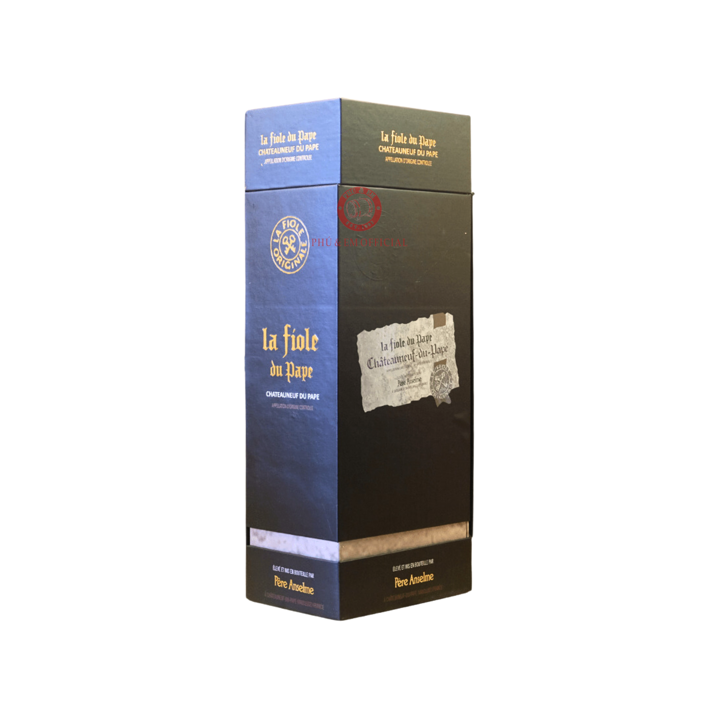 Hộp Quà Vang Pháp Cao Cấp – Rượu Vang Đỏ Pháp Chateauneuf du Pape La Fiole du Pape 750ml