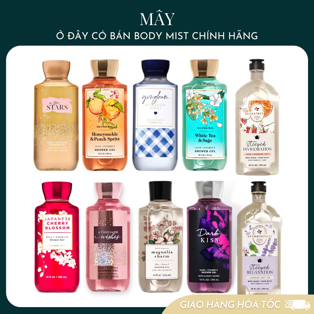 Sữa tắm lưu hương mịn da - shower gel bath & body works 295ml