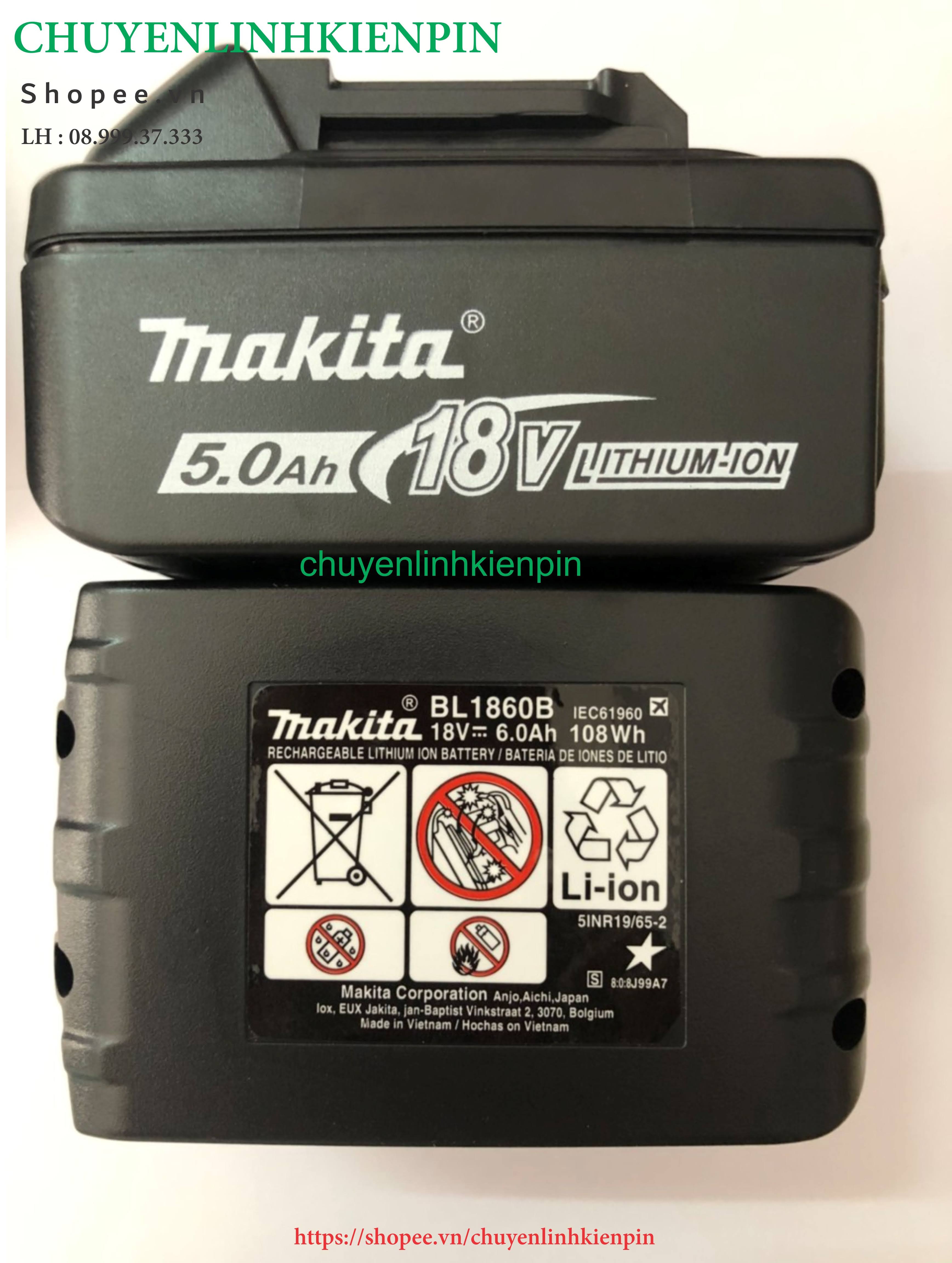 [HCM]Bộ vỏ Makita 18V 5.0AH mẫu mới - Không mạch ( BL 64 59 )
