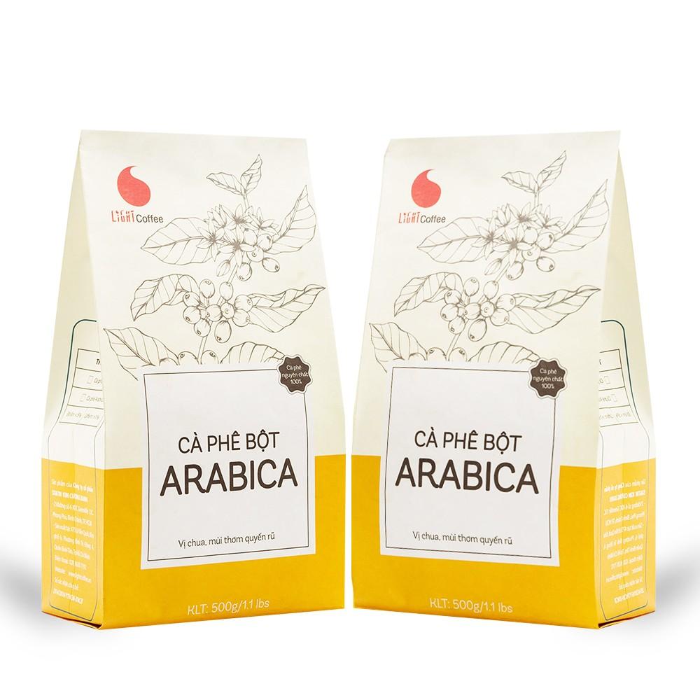 1kg Cafe rang mộc Arabica Light Coffee Cafe rang xay nguyên chất thơm lâu vị chua thanh đắng nhẹ gói 500g