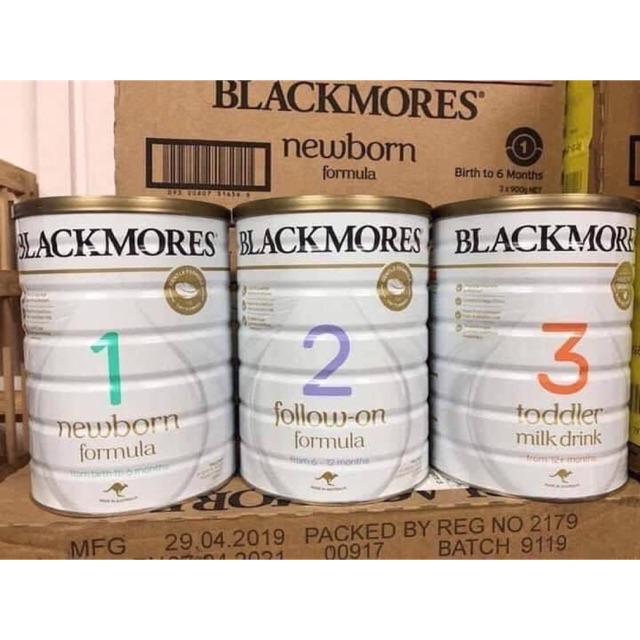 Sữa bột BlackMores số 1, số 2, và số 3  900g