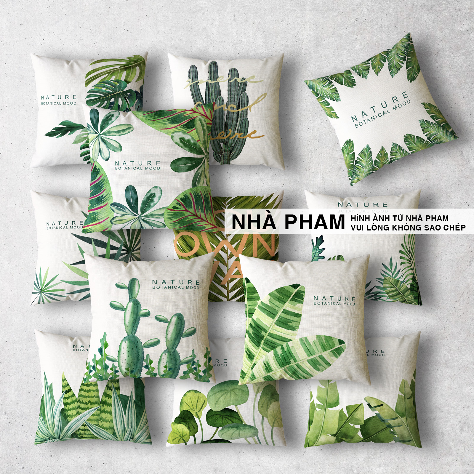 Gối sofa gối trang trí botanical