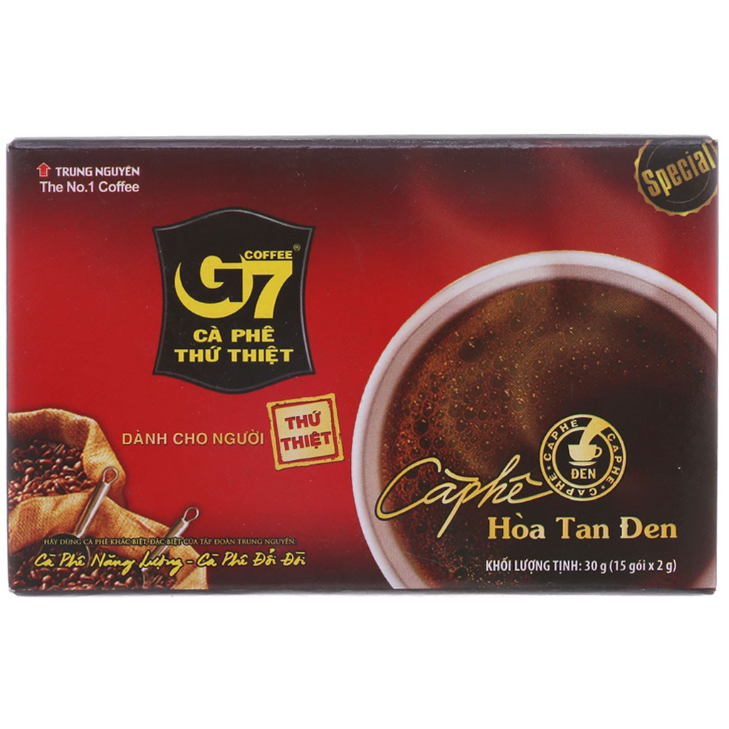 Cà phê đen hòa tan g7 hộp 30g