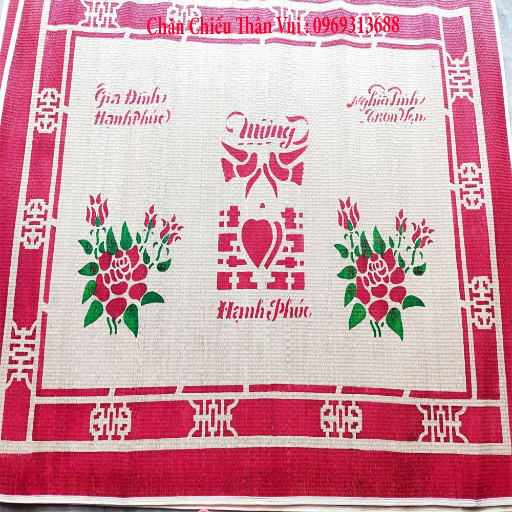Chiếu cói ❤️freeship❤️chiếu thái bình in hoa 0,8/1m2/1m5/1m6/1m8/2m2