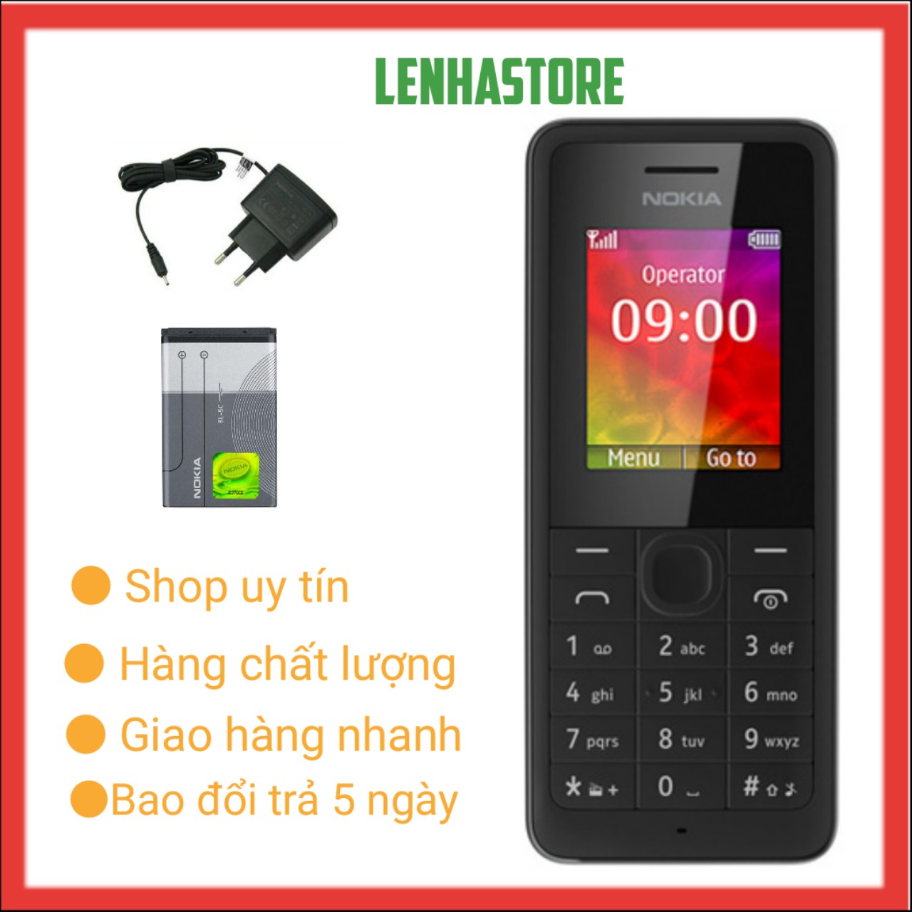 [HCM]Điện thoại nokia 106 (1 sim) tặng kèm pin sạc