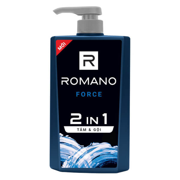 Dầu tắm gội 2 in 1 cho nam romano force 650g