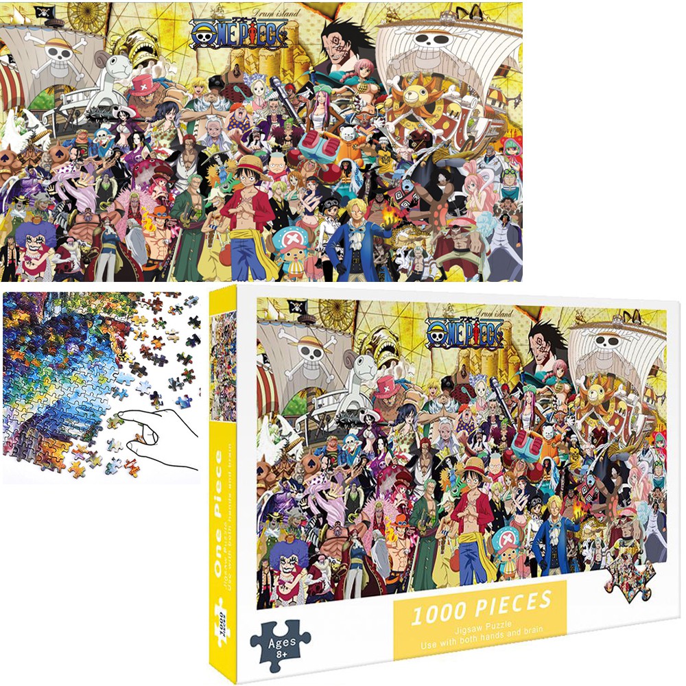 [Hoàn tiền 10%][Hoàn tiền 6%]Bộ Tranh Ghép Xếp Hình 1000 Pcs Jigsaw Puzzle One Piece Tổng Hợp Nhân Vật Bản Đẹp Cao Cấp