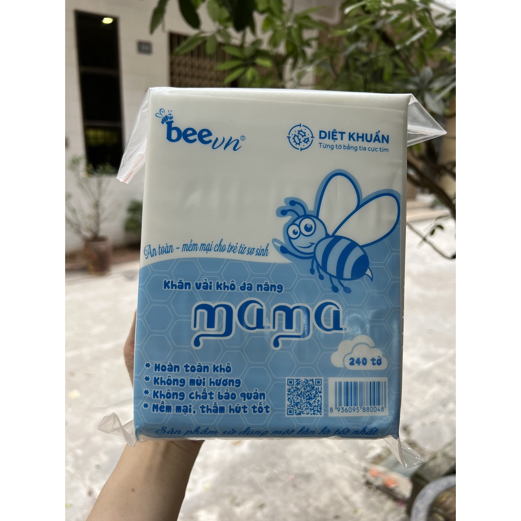 Combo 3 gói khăn vải khô mama 240 tờ