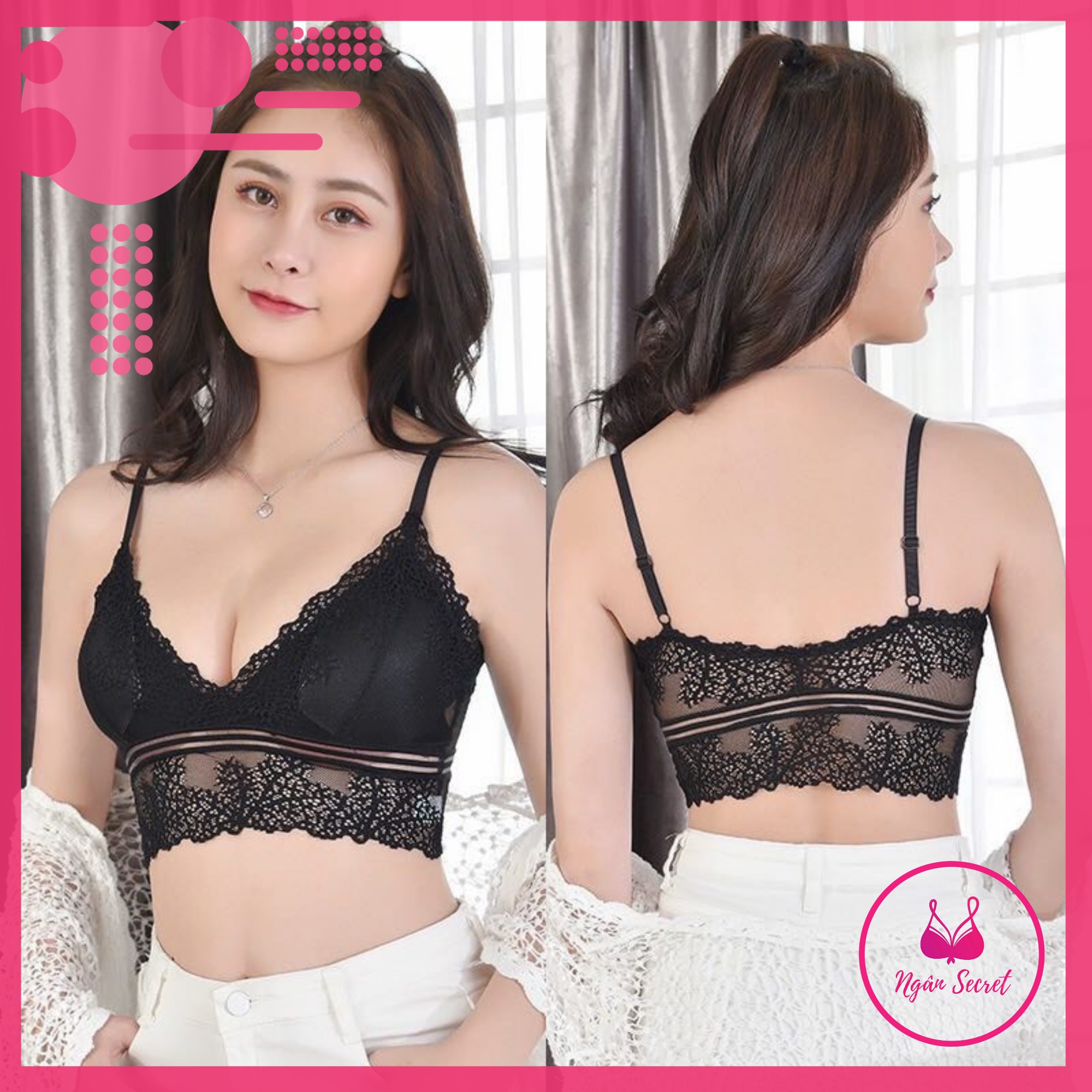 [HCM]Áo bra ren áo bra không gọng mút mỏng áo bra đi biển A821