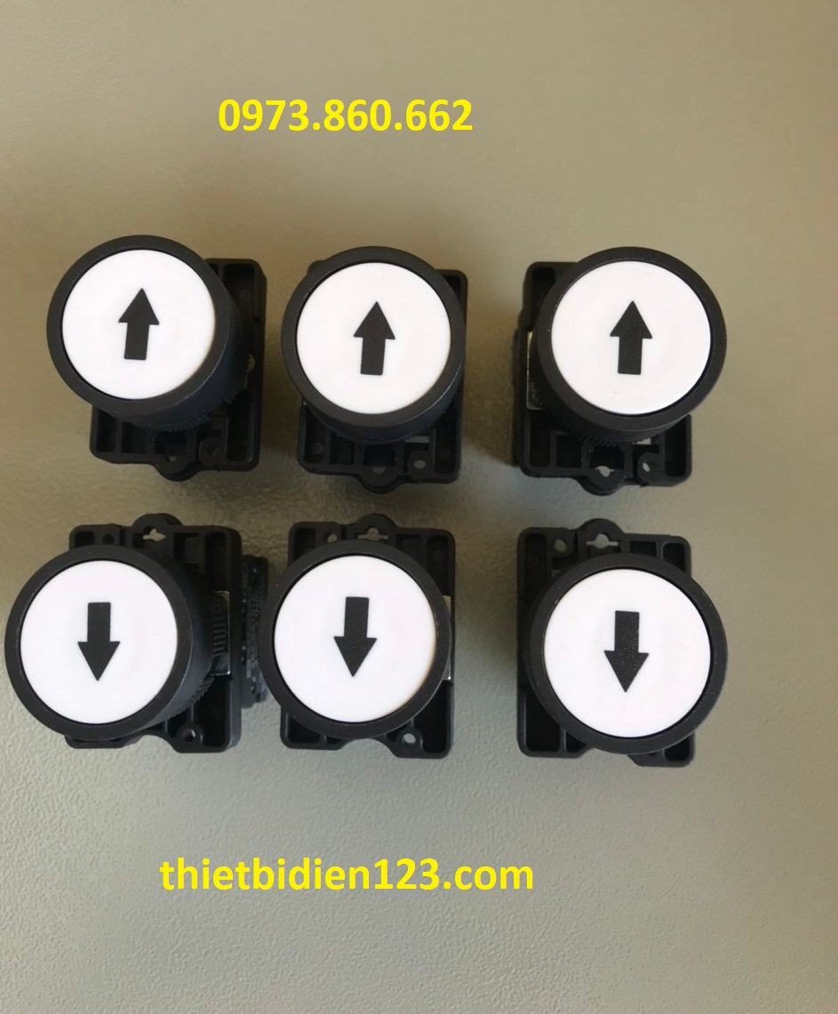Nút ấn mũi tên lên xuống chỉ hướng phi 22mm