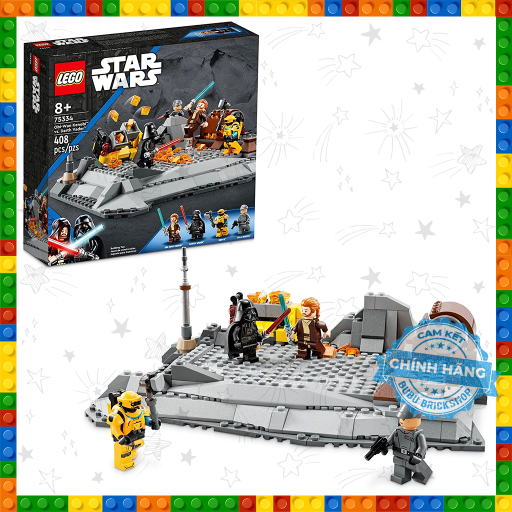 Lego star wars 75334 - obi-wan kenobi vs. darth vader - bộ xếp hình lego obi-wan đối đầu darth vader