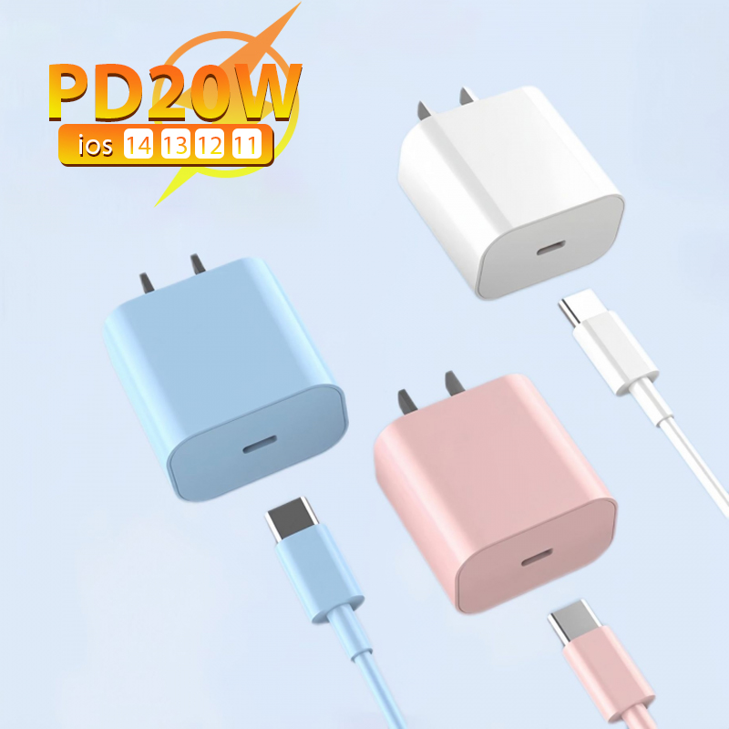 Bộ sạc nhanh bộ sạc usb type c 1c 20w hỗ trợ cáp dữ liệu sạc nhanh type c pd cho iphone 14 13 pro max huawei xiaomi