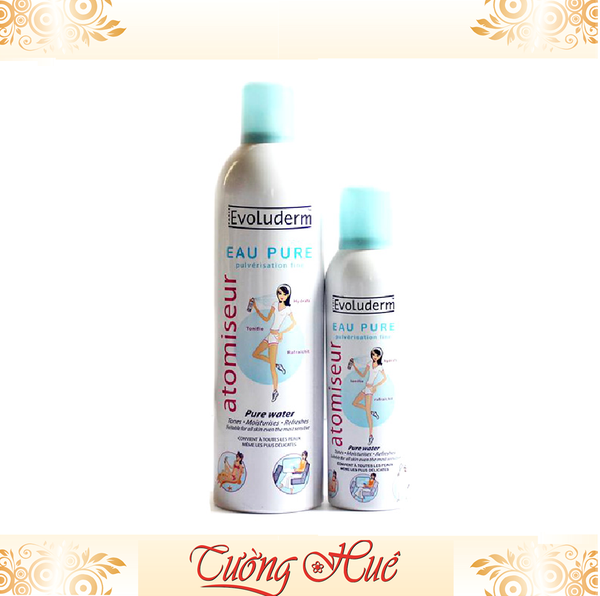 Bộ xịt khoáng evoluderm 400ml và 150ml - hàng chính hãng