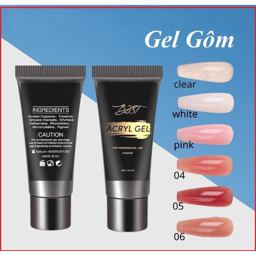 Gel gôm đắp móng loại nào tốt - Gel gôm B281 Chính hãng, gel nối móng up, cách đắp gel gôm gel gôm nhanh và bền đẹp