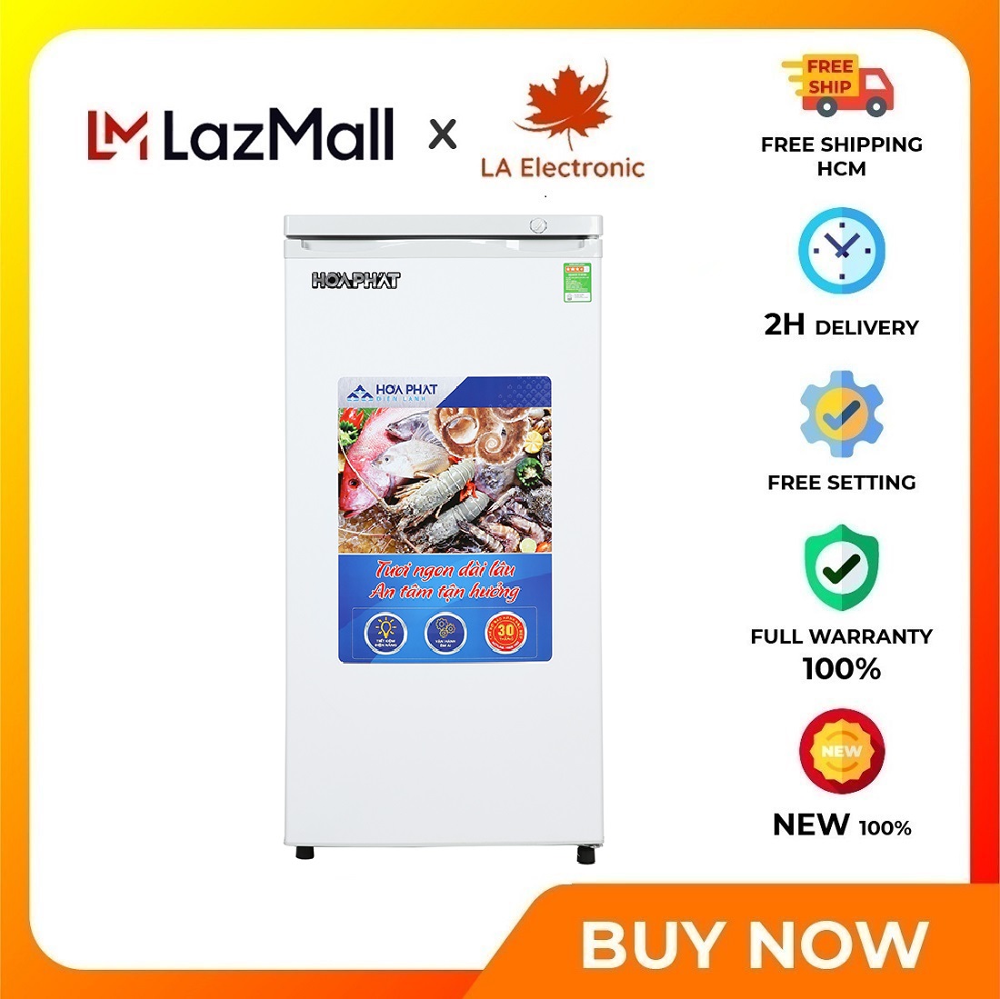 Hoa Phat Funiki Freezer 147 liters HUF 350SR1 - Free shipping HCM - Button to adjust the outside temperature of the cabinet Interior material Powder coated aluminum alloy