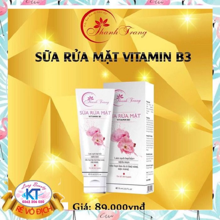 [ Đồng Y Thanh Trang - Chính Hãng] Sữa Rửa Mặt Hoa Hồng Ngừa Mụn Trắng Da Thanh Trang 75ml đánh bay bụi bẩn, se khít lỗ chân lông