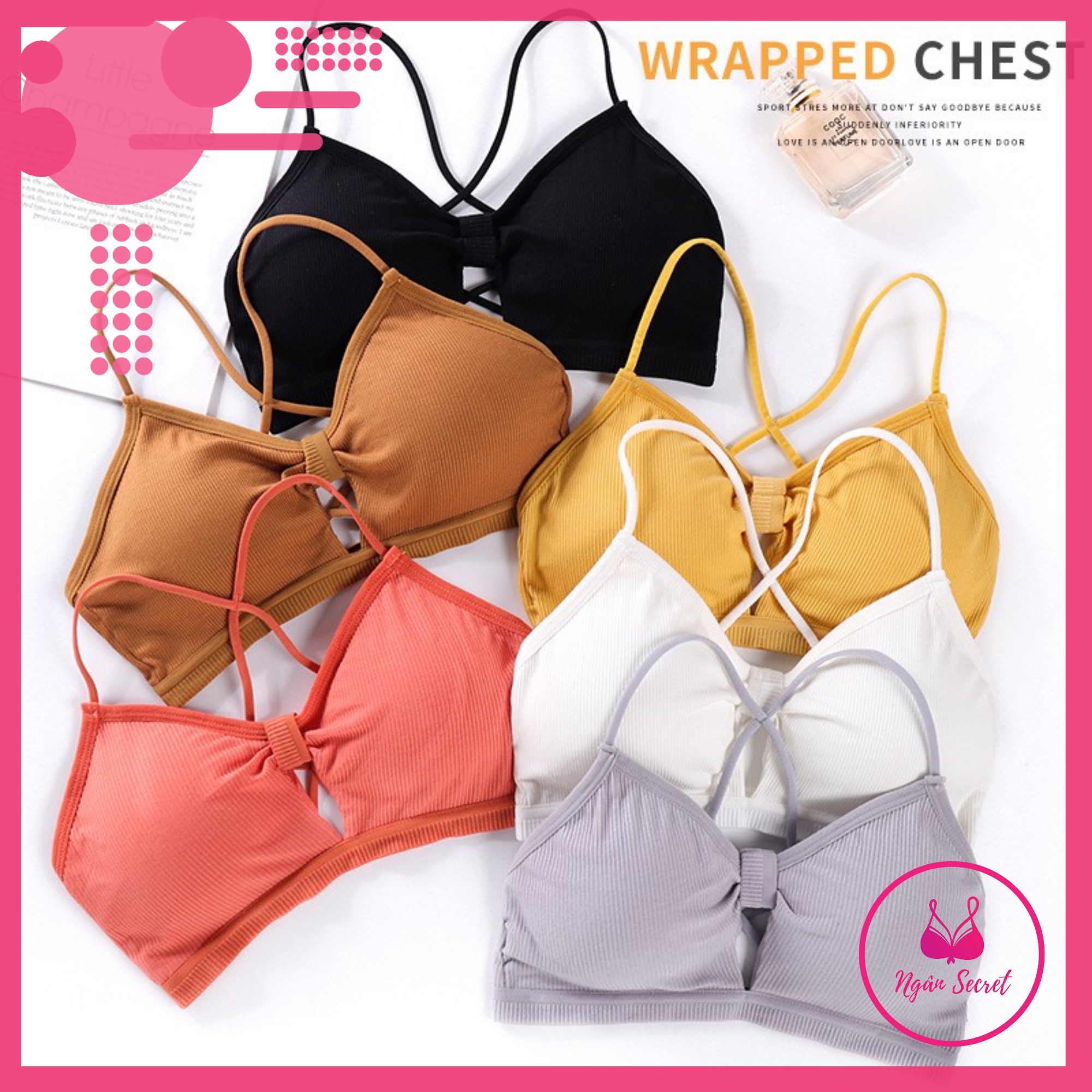 Áo Bra Len Tăm Hình Nơ hai dây