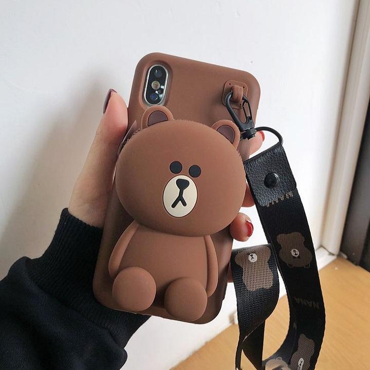 Ốp lưng OPPO Hình Thú Kiêm Ví Đáng Yêu, Tặng Kèm Dây Đeo Tiện Dụng