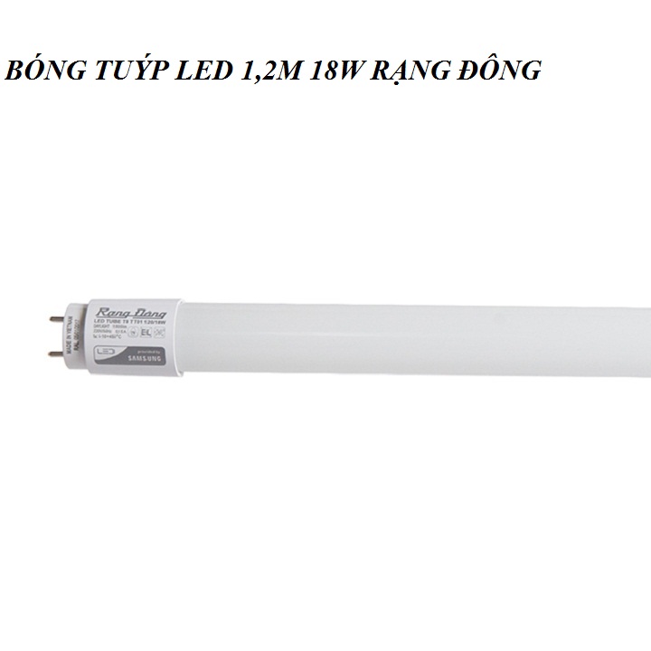 [HCM]Bộ đèn LED Tuýp đơn T8 1.2m 18W Thủy tinh RẠNG ĐÔNG