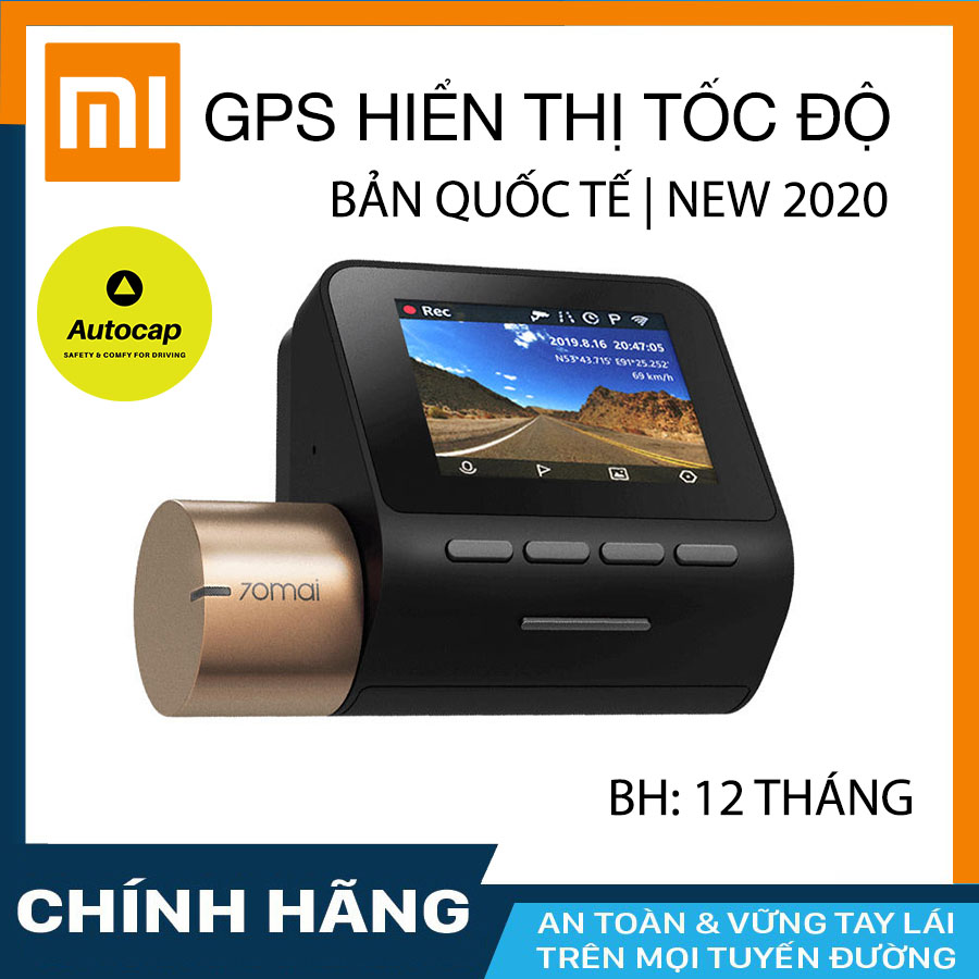 Camera hành trình Xiaomi 70mai Lite có Wifi G.P.S + KM thẻ 32/64GB class 10 - Phân phối bởi Autocap.top