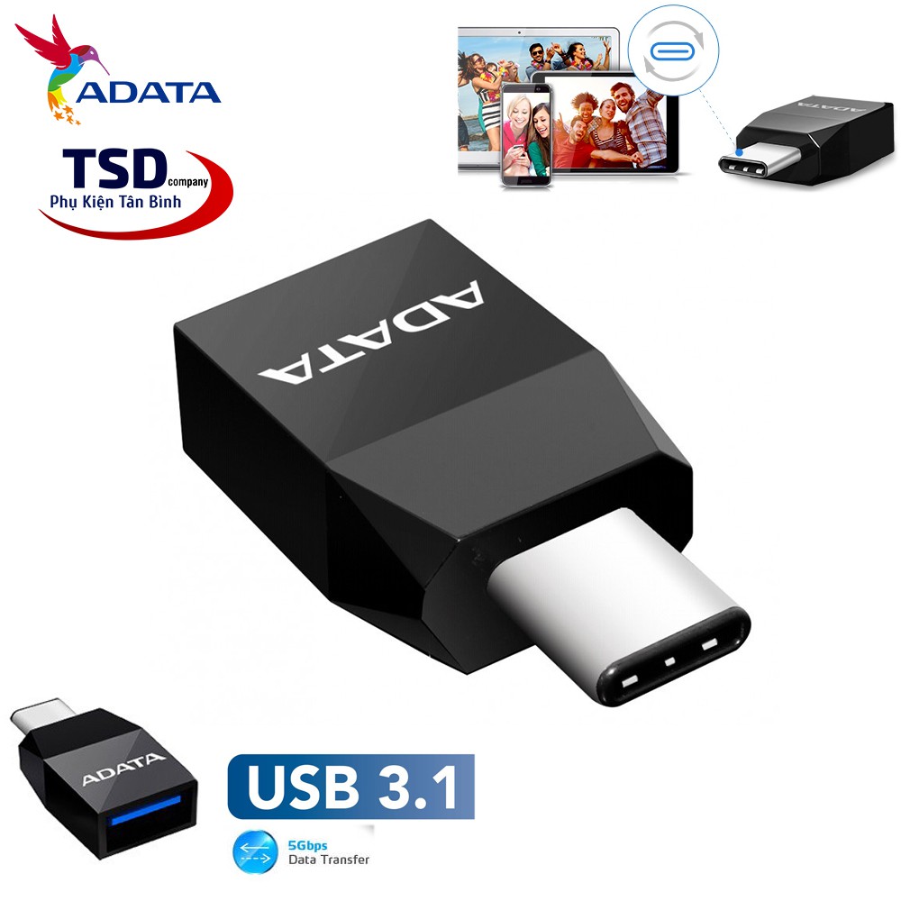 Đầu Chuyển Type C Sang USB 3.1 Chính Hãng Adata, OTG type C - thegioisilevip