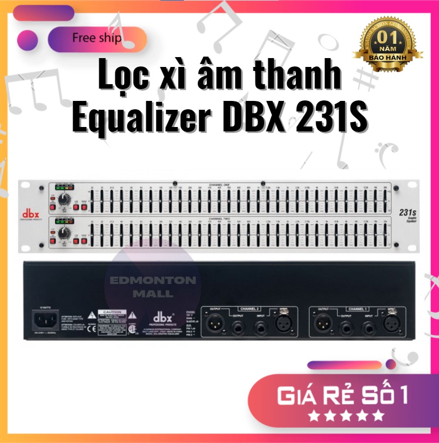 Lọc xì equalizer dbx 231s, thiết kế sang trọng, điều tiết âm thanh ổn định, chống ù hiệu quả, không bị nén, vỡ âm thanh, bh 1 năm, 1 đổi 1