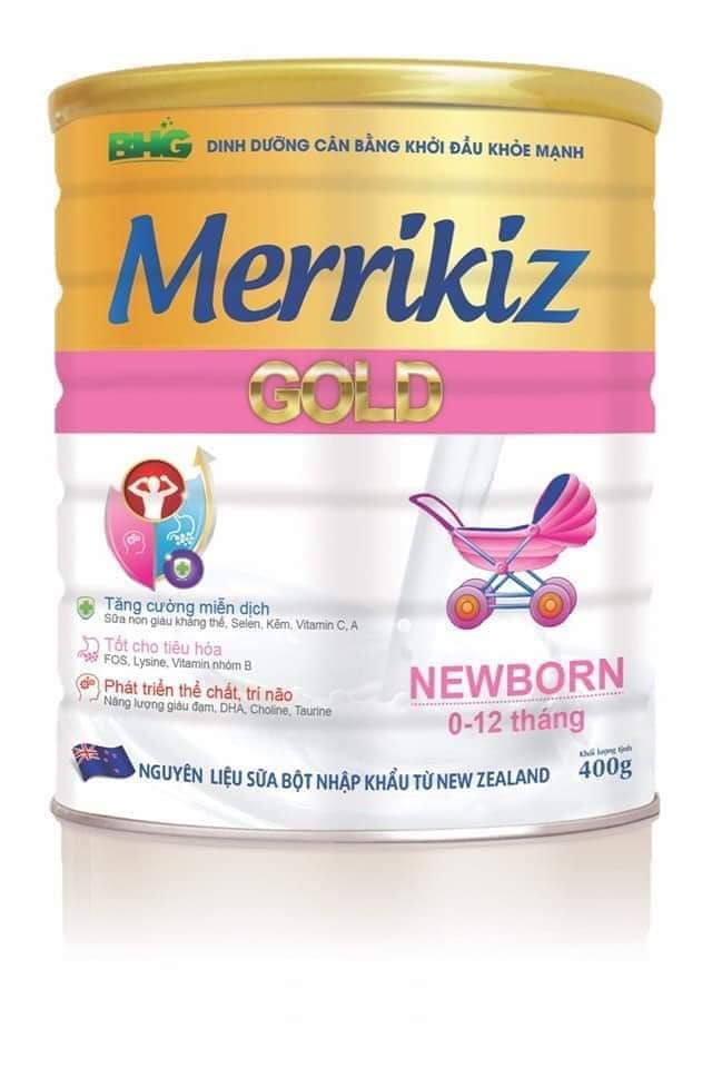 HCMSữa bột Merrikiz Newborn gold