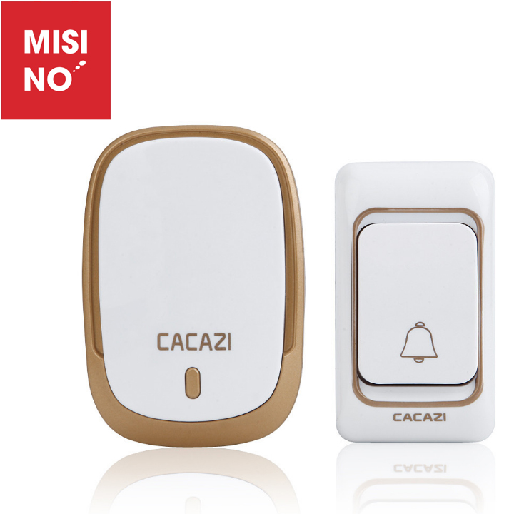Chuông cửa không dây Cacazi khoảng cách 400m chống nước có 38 kiểu chuông dễ dàng sử dụng Misino, tặng khẩu trang kháng khuẩn