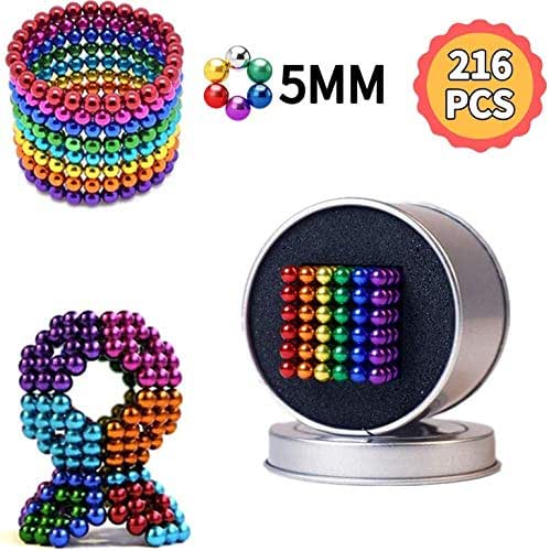 Bi nam châm xếp hình Bi Nam Châm Nhiều Màu 216 viên 5mm